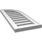 Ekena Millwork Quarter Round Top Right Surface Mount PVC Gable Vent w/ 2"W x 1-1/2"P Brickmould Frame, 12"W x 30"H GVPQR12X3002SF - alternate 2